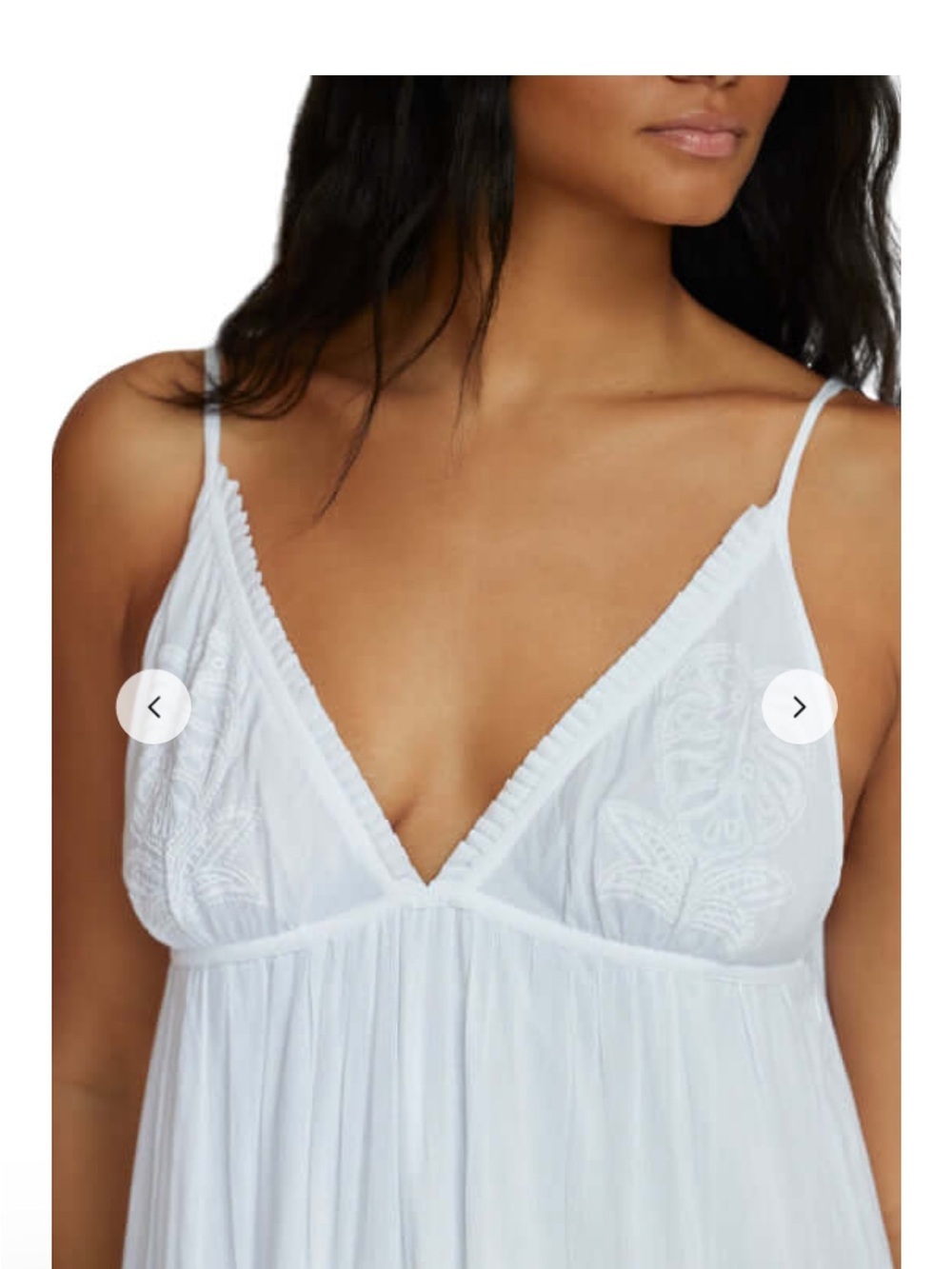 NWT PQ Swim White Lace-Detail Maxi Dress with Spaghetti Straps - Picture 5 of 8
